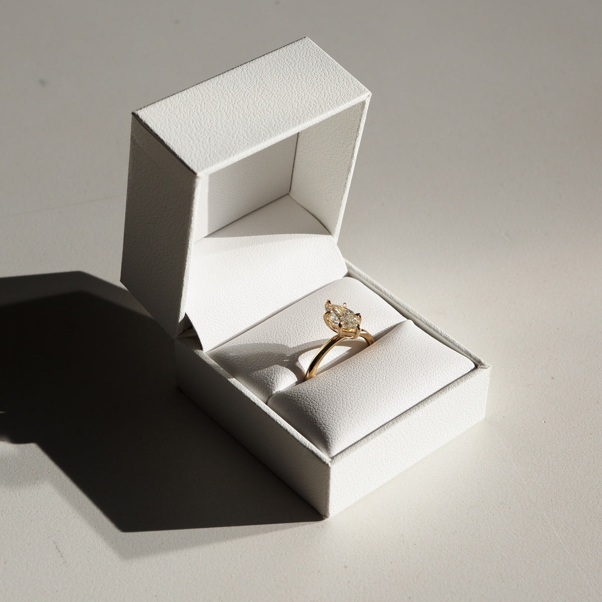 Stunning 1 CT Marquise Moissanite Engagement Ring with Solitaire Design 3