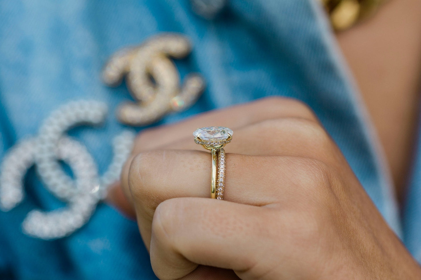 2.70 CT Oval Moissanite Ring Featuring Hidden Halo Style-Custom Listing For Xander 9