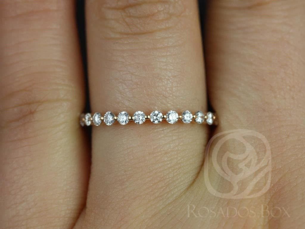 Stunning 0.55 TCW Round Moissanite Stones Full Eternity Wedding Band 8