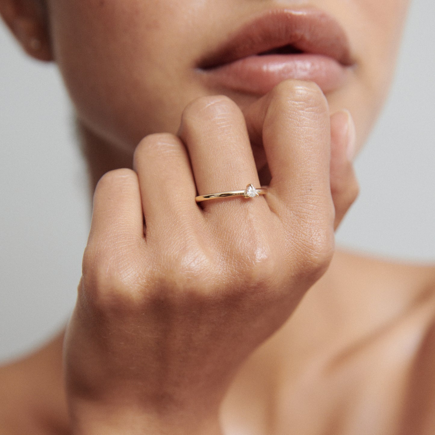 Stunning 0.15 CT Trillion Moissanite Engagement Ring with Solitaire Design 3