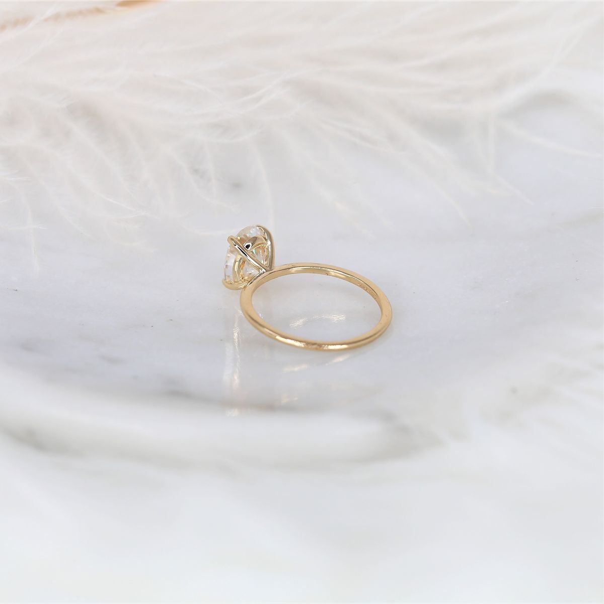 Stunning 2.10 CT Oval Moissanite Engagement Ring with Solitaire Design 4