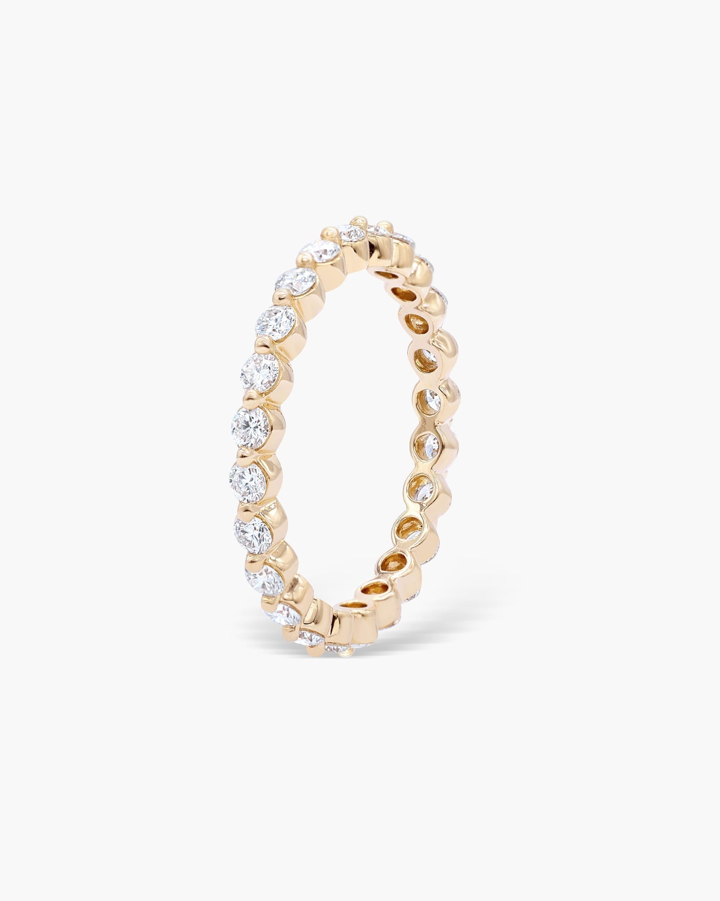 0.74 CT Round Full Eternity CVD EF/VVS Diamond Wedding Band 8