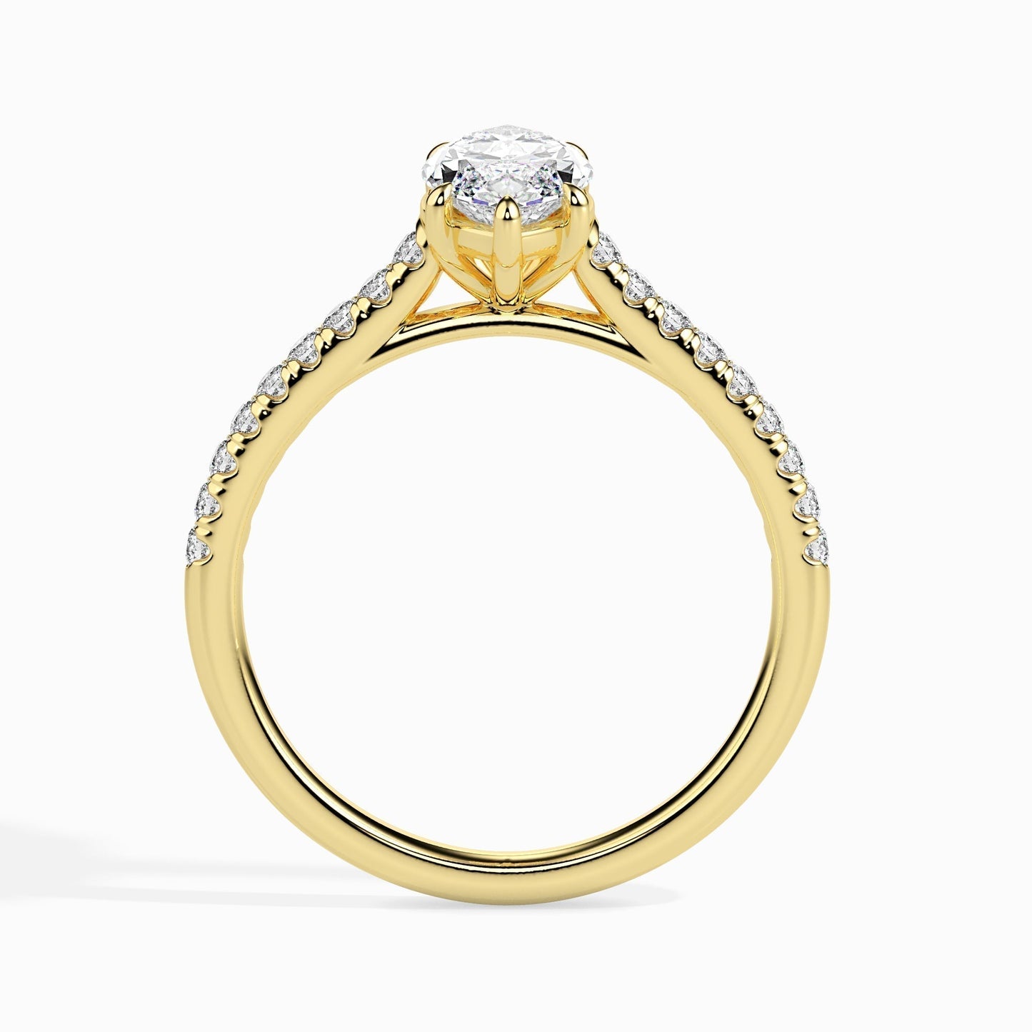 1.0 CT Marquise Cut Pave CVD F/VS Diamond Engagement Ring 7