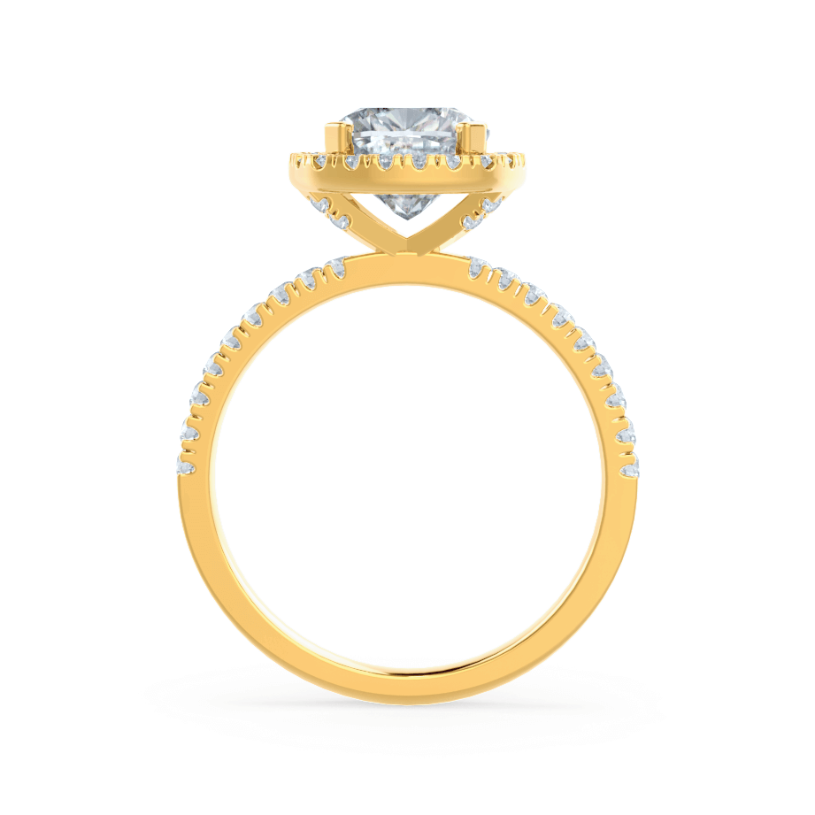 1.30 CT Cushion Halo CVD E/VS2 Diamond Engagement Ring
