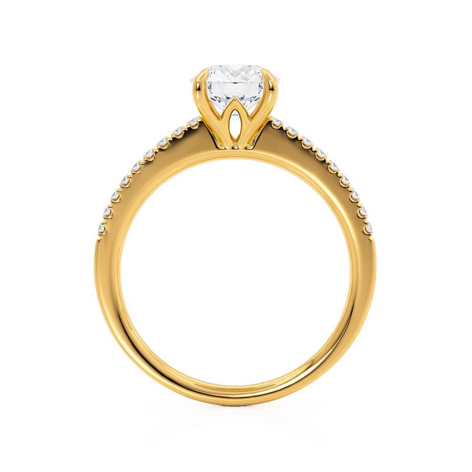1.20 CT Round Pave Setting CVD E/VVS1 Diamond Engagement Ring