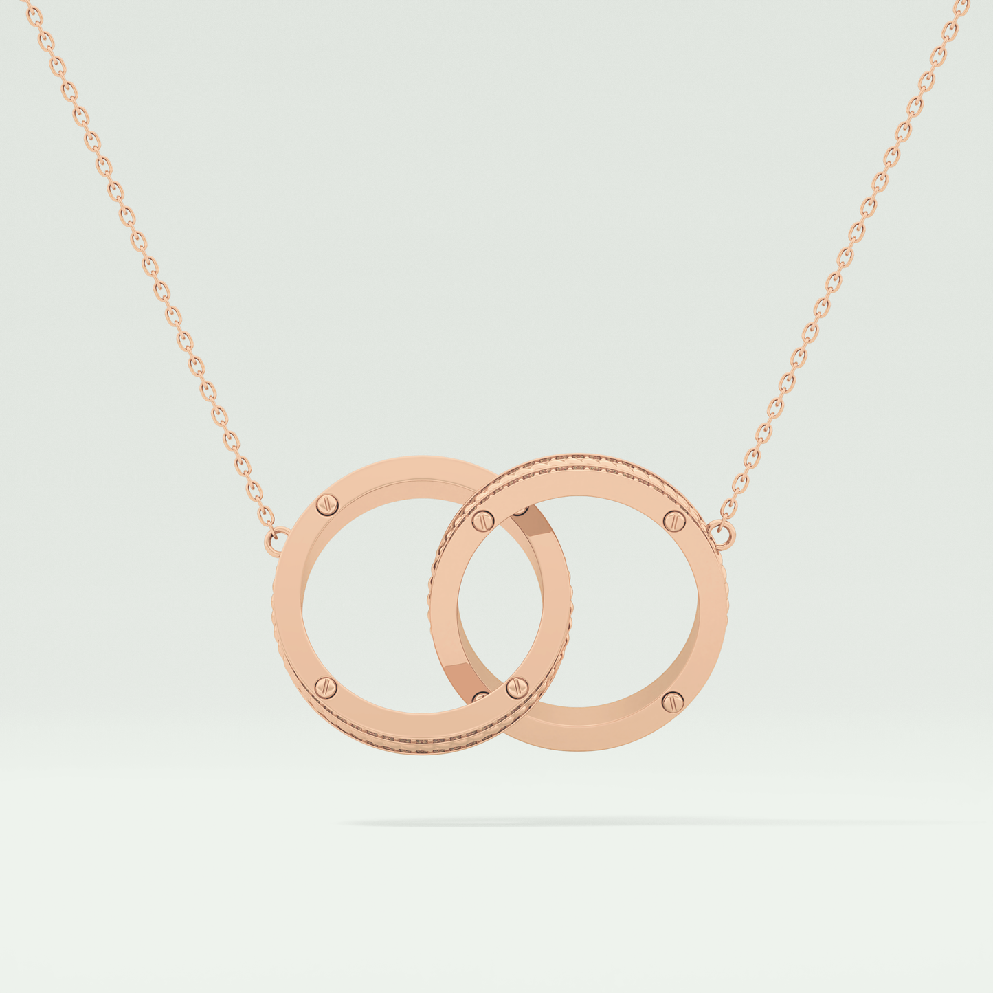 0.20 CT Round Moissanite Stones Open Circle Necklace 9