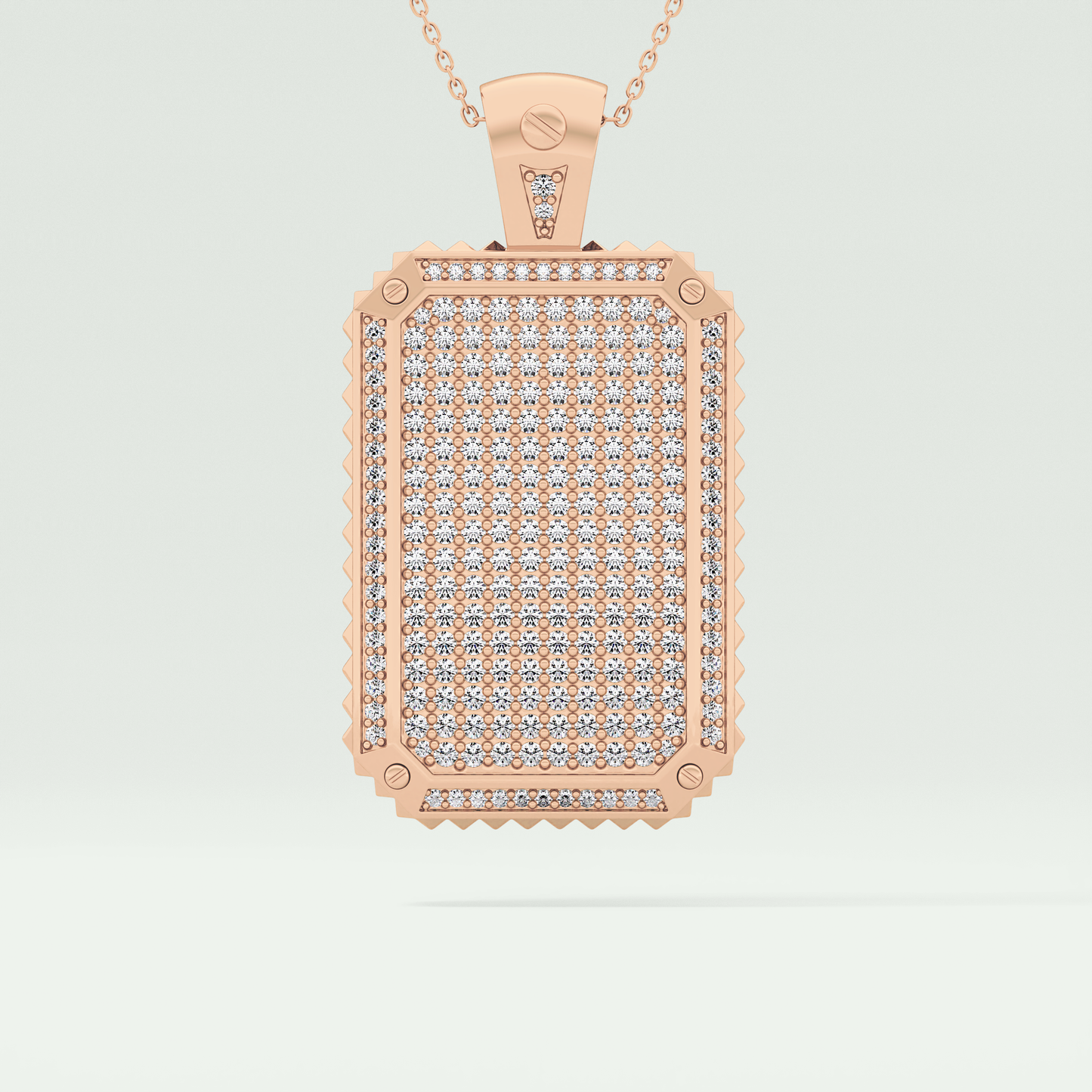 2.10 CT Glamorous Round Moissanite Diamond Stones Necklace For Him 9