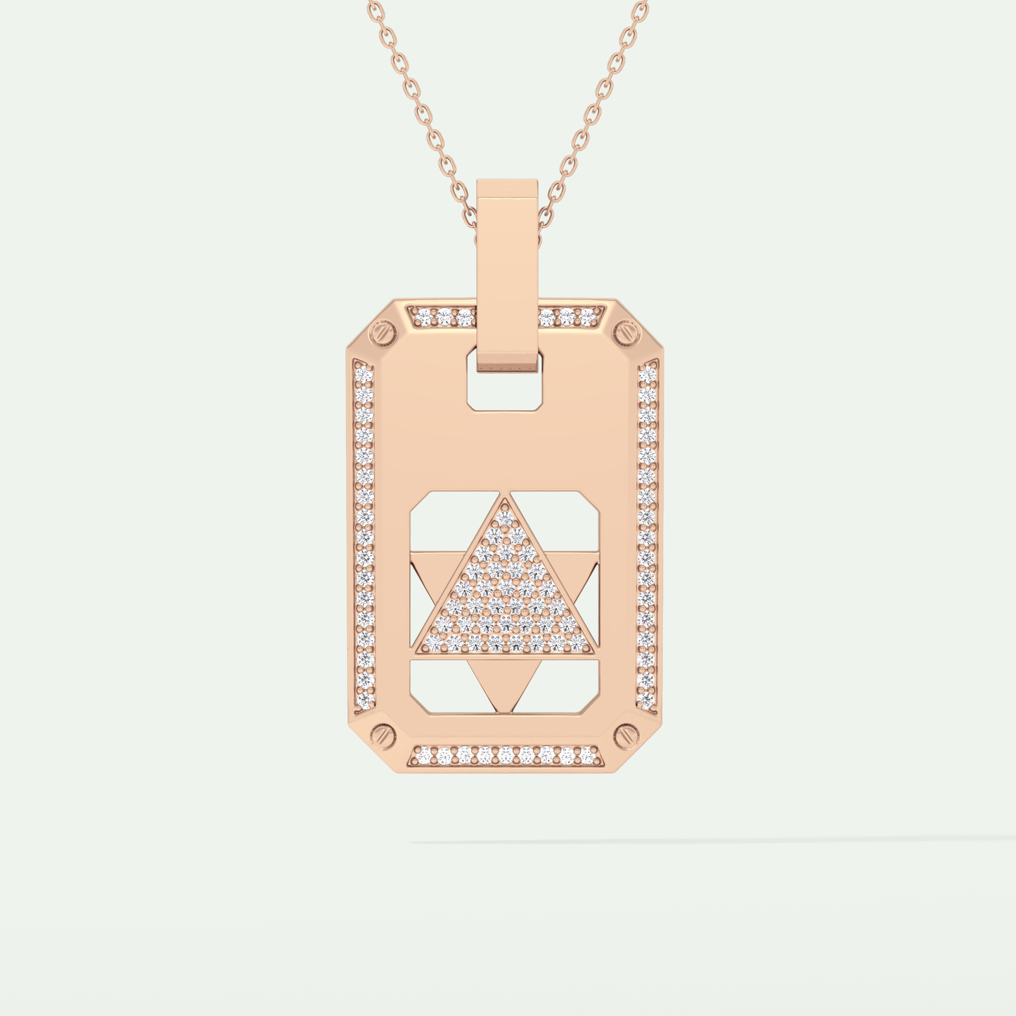 0.90 CT Round Cut Moissanite Diamond Stones Necklace For Him 9