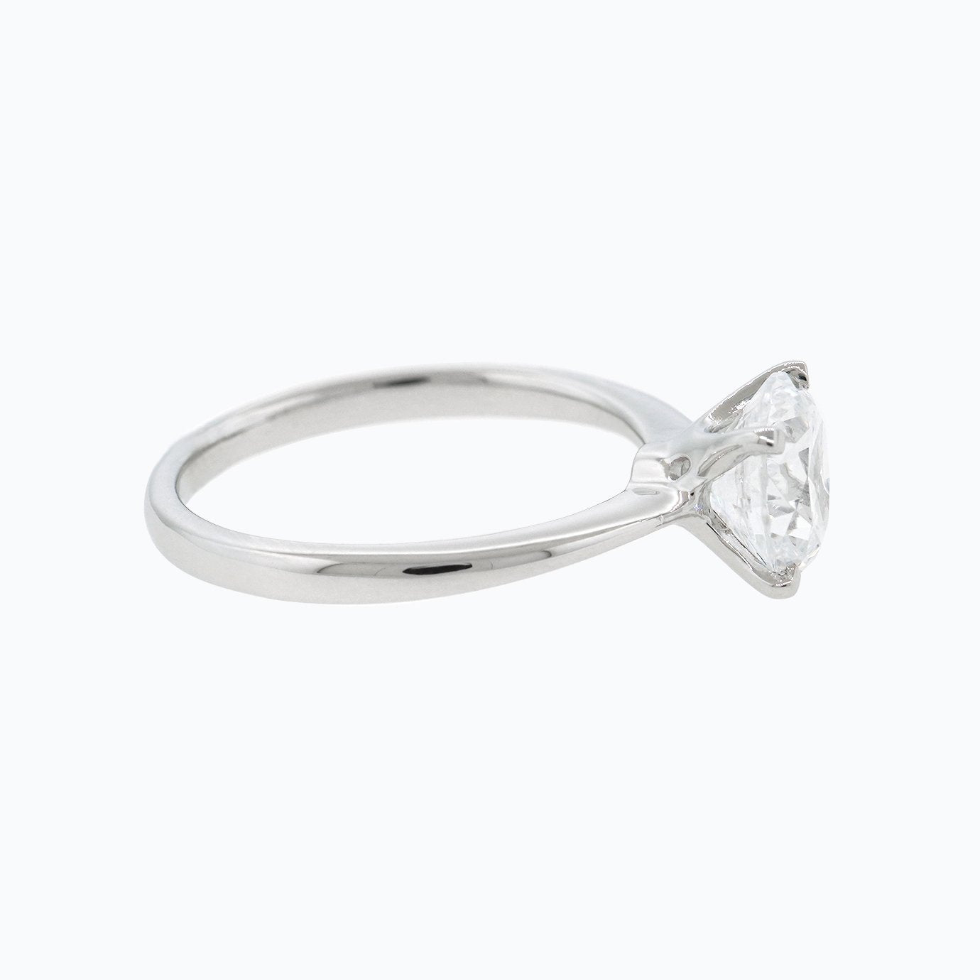 Round Solitaire Lab Grown Diamond Engagement Ring
