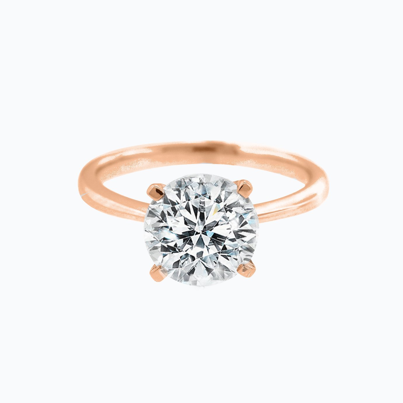 Round Solitaire Lab Grown Diamond Engagement Ring