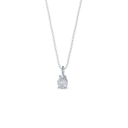 1.0 CT Pear Cut Moissanite Diamond Solitaire Pendant Necklace in Solid Gold 4