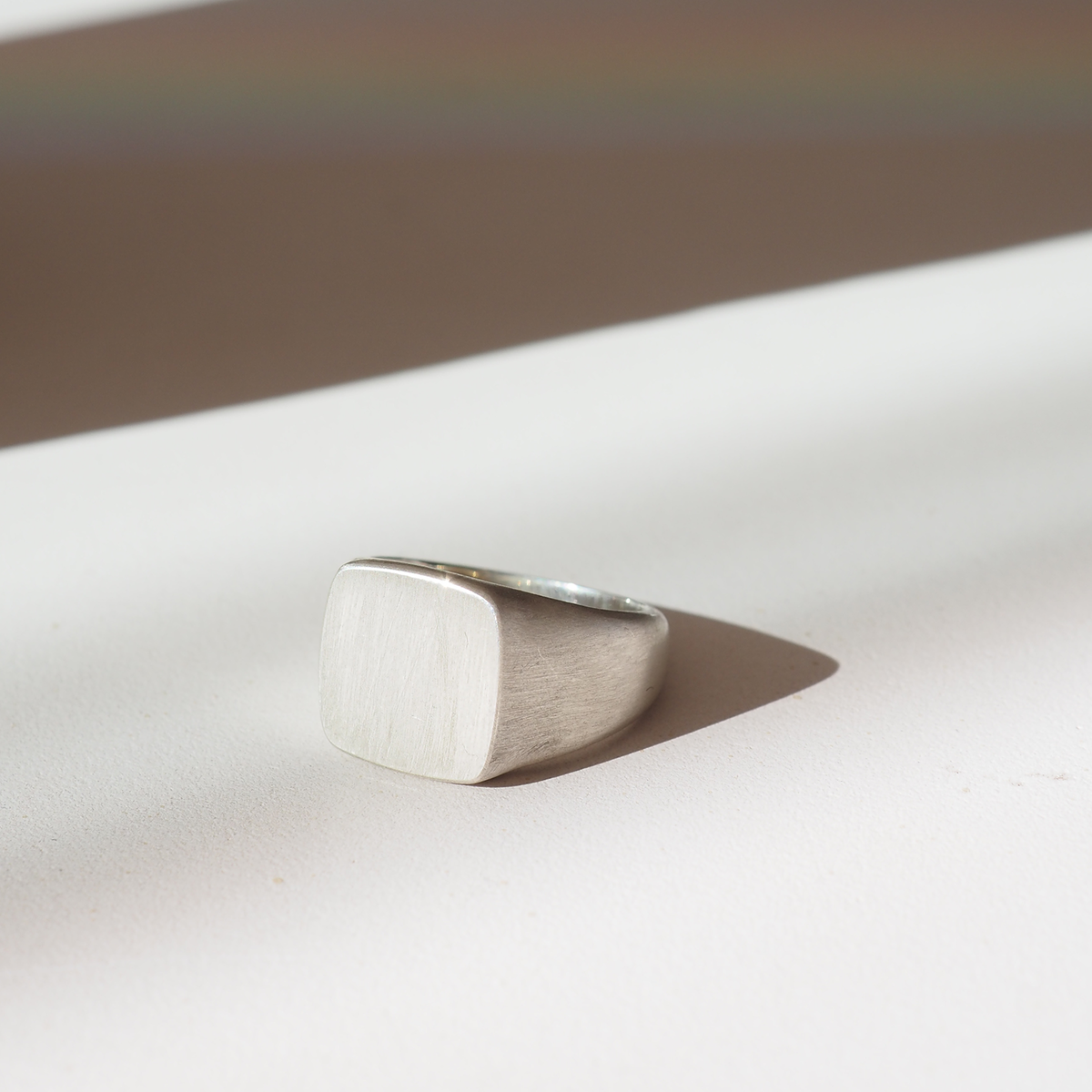 Stunning Men's Square Signet Wedding Bands 1