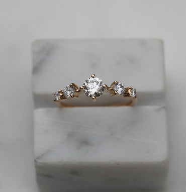 0.80 CT Round Dainty CVD EF/VS Diamond Wedding Band 4