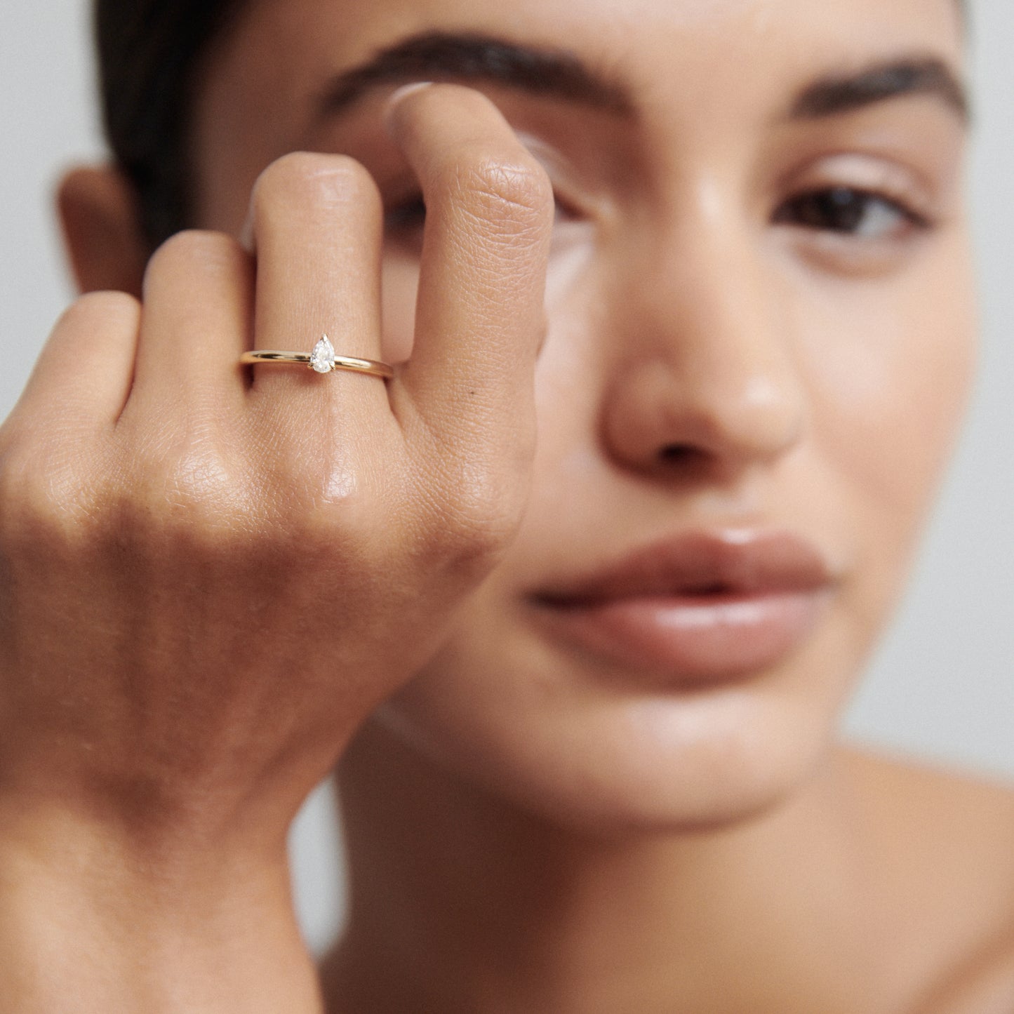 Stunning 0.15 CT Pear Moissanite Engagement Ring with Solitaire Design 3