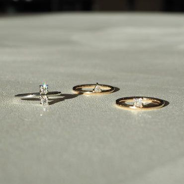 Stunning 0.15 CT Trillion Moissanite Engagement Ring with Solitaire Design 2