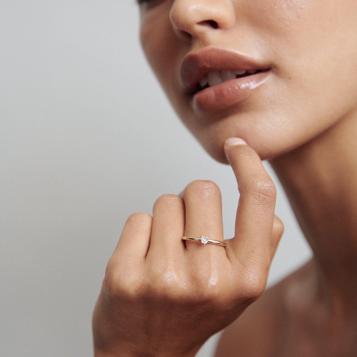 Stunning 0.15 CT Heart Moissanite Engagement Ring with Solitaire Design 6