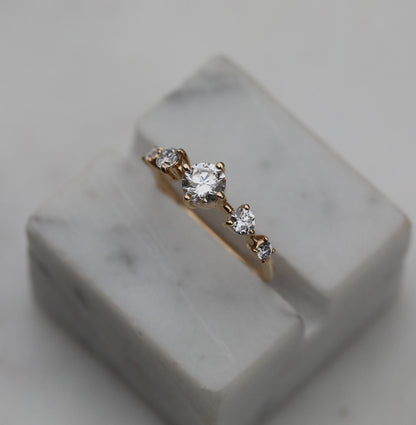 0.80 CT Round Dainty CVD EF/VS Diamond Wedding Band 5