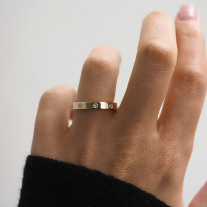 Stunning 0.12 TCW Round Moissanite Stones Flush Wedding Bands 4