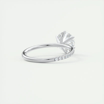 2.0 CT Round Cut Pave Moissanite Engagement Ring 3