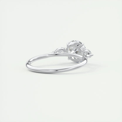 2.0 CT Round Cut Three Stone Moissanite Engagement Ring 4