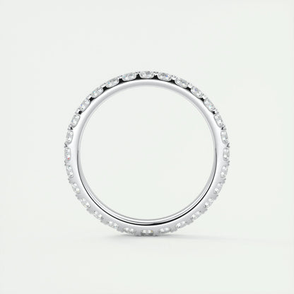 0.84 Round Cut Shared Prong Moissanite Bridal Wedding Band 5