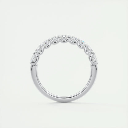 1.35 Oval Cut Shared Prongs Moissanite Bridal Wedding Band 3