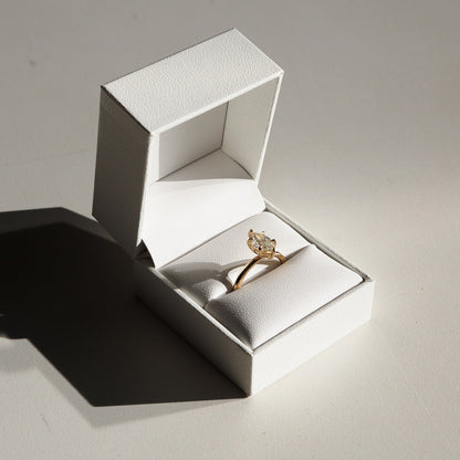 Stunning 1 CT Marquise Moissanite Engagement Ring with Solitaire Design 3