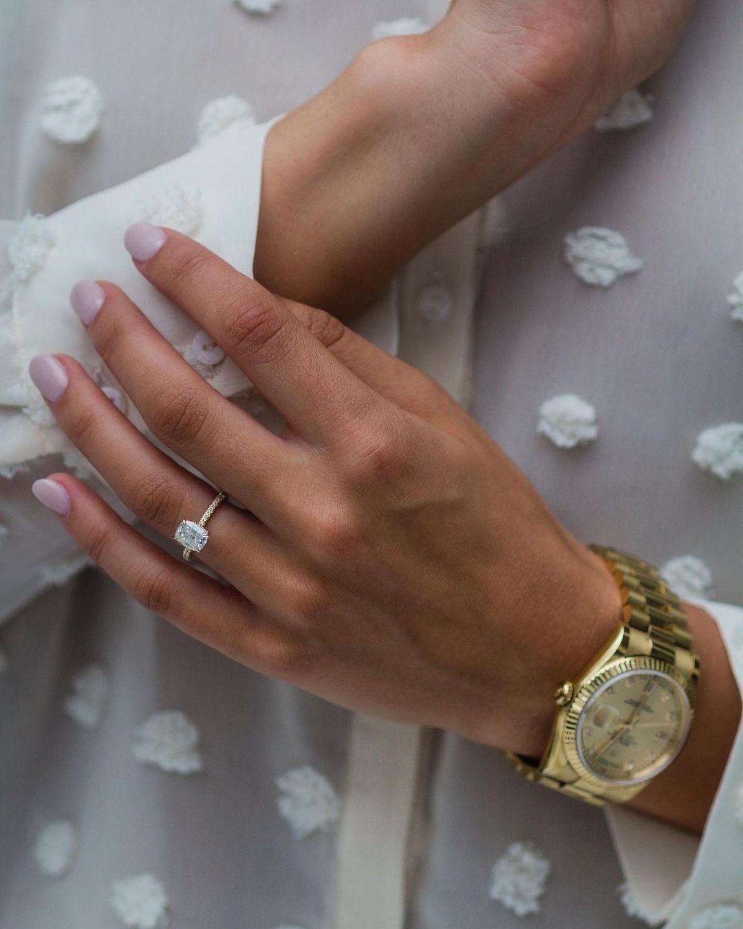 1.50 CT Cushion Moissanite Ring Featuring Hidden Halo & Pave Style 4