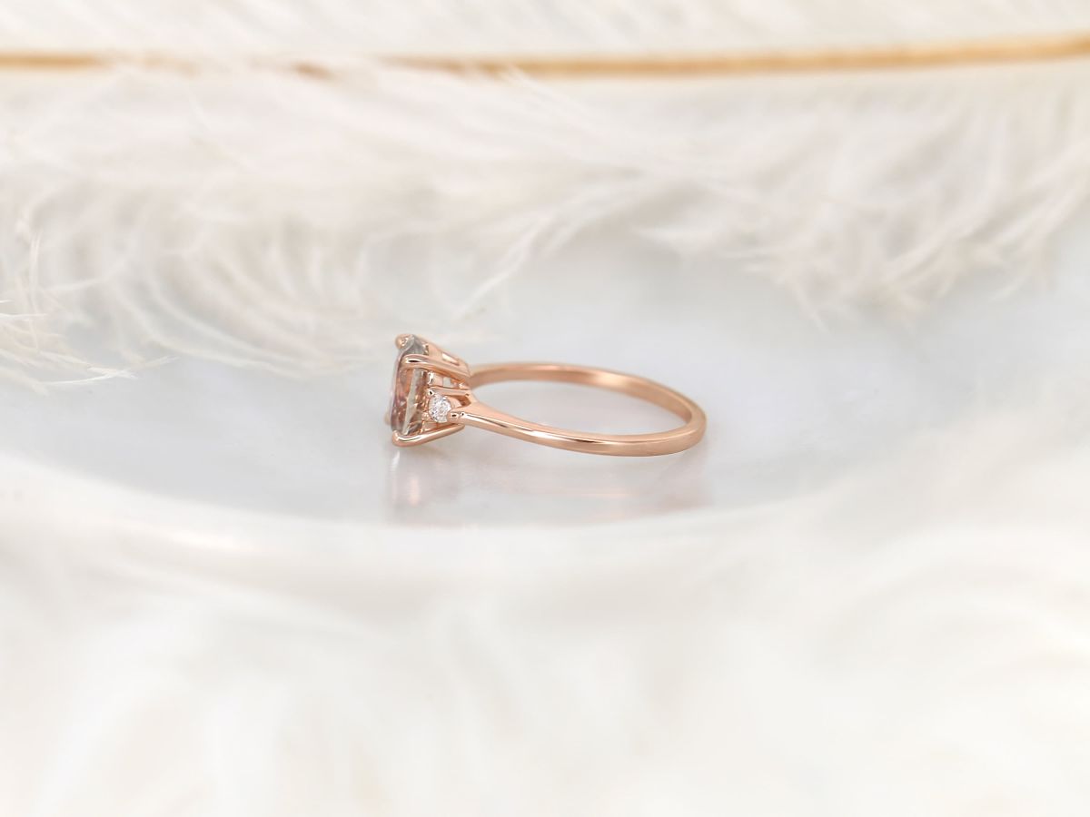 Stunning 1.95 CT Oval Moissanite Engagement Ring with Three Stone Design 3