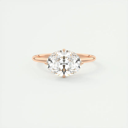 1.91 CT Oval Hidden Halo Moissanite Engagement Ring 14