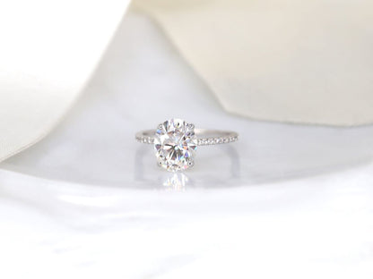 Stunning 3 CT Oval Moissanite Engagement Ring with Pave Design 2