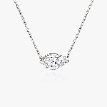 0.25 CT-1.0 CT Marquise Solitaire CVD F/VS Diamond Necklace 2