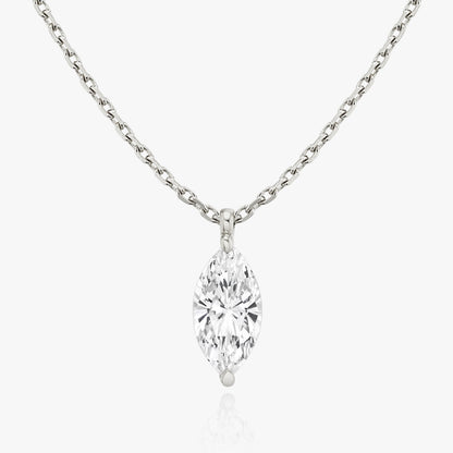 0.25 CT-1.0 CT Marquise Solitaire CVD F/VS Diamond Necklace 1