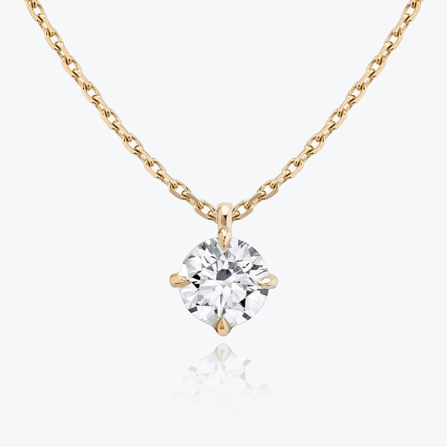 0.25 CT-1.0 CT Round Solitaire CVD F/VS Diamond Necklace 7