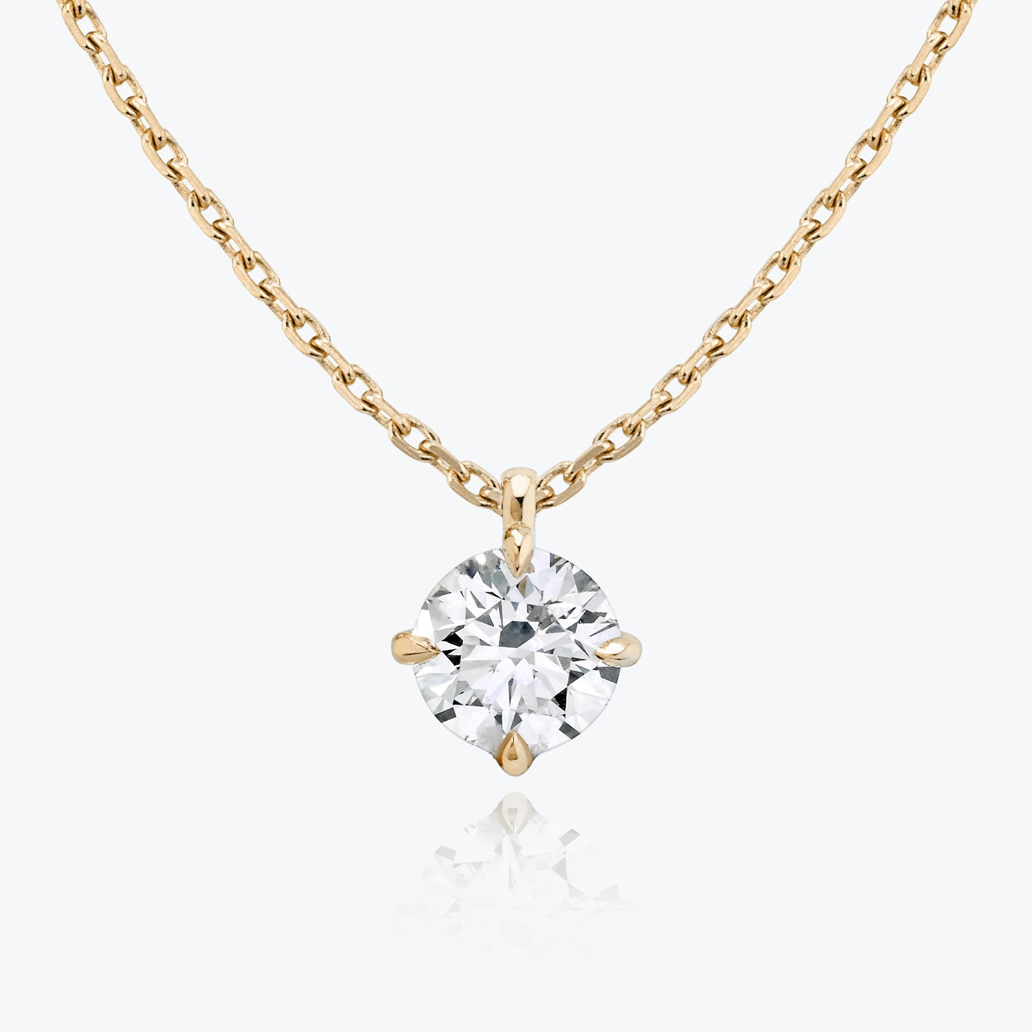 0.25 CT-1.0 CT Round Solitaire CVD F/VS Diamond Necklace 7
