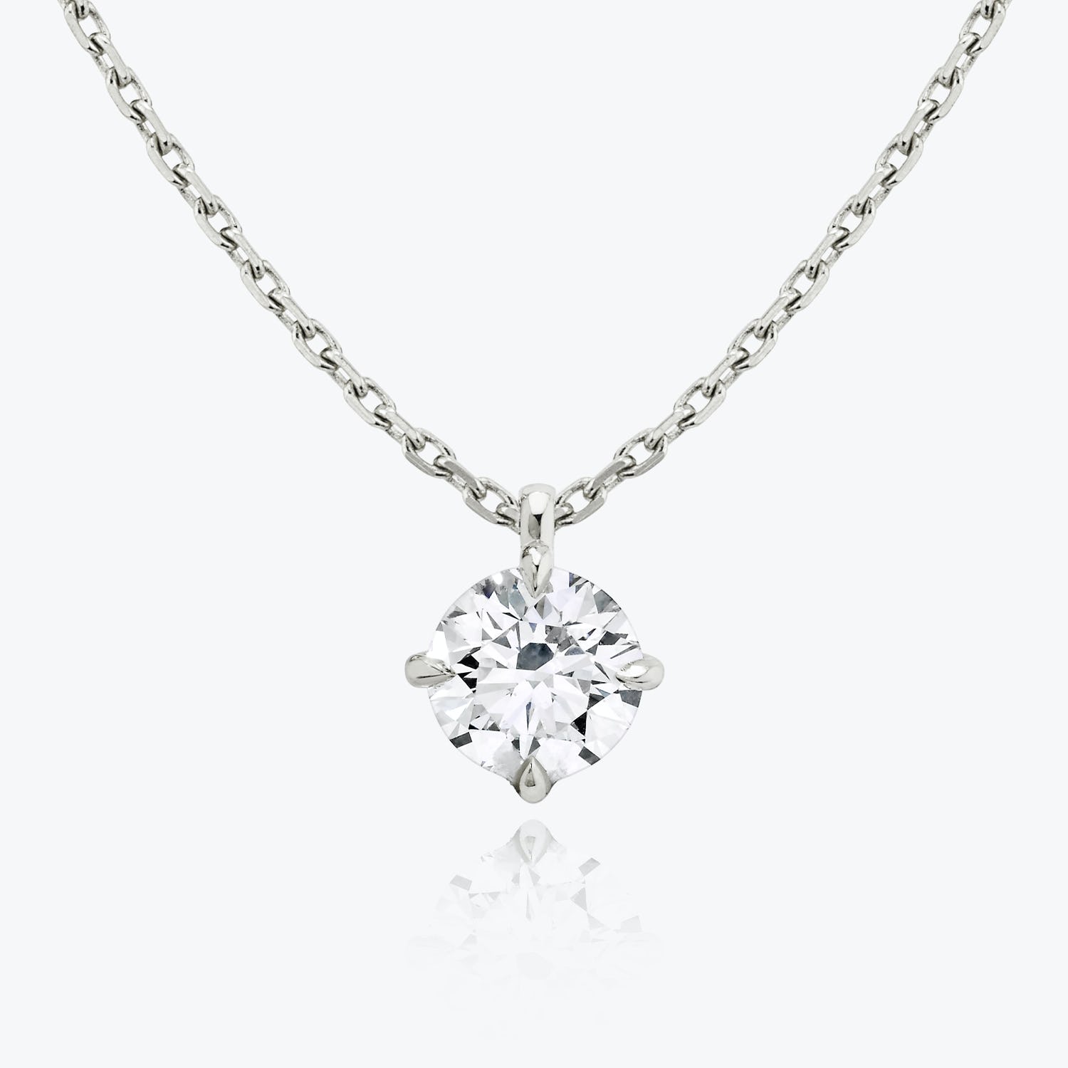 1.0 CT Round Solitaire  Lab Grown Diamond Necklace