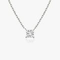 1.0 CT Princess Solitaire  Lab Grown Diamond Necklace