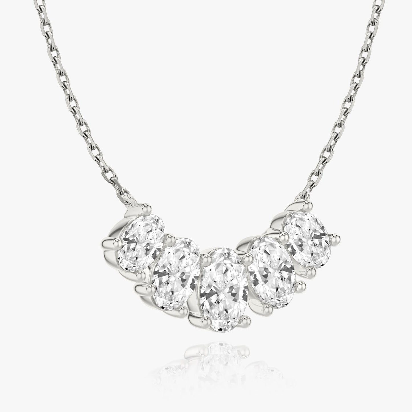 3.50 TCW Oval CVD F/VS Diamond Necklace 3