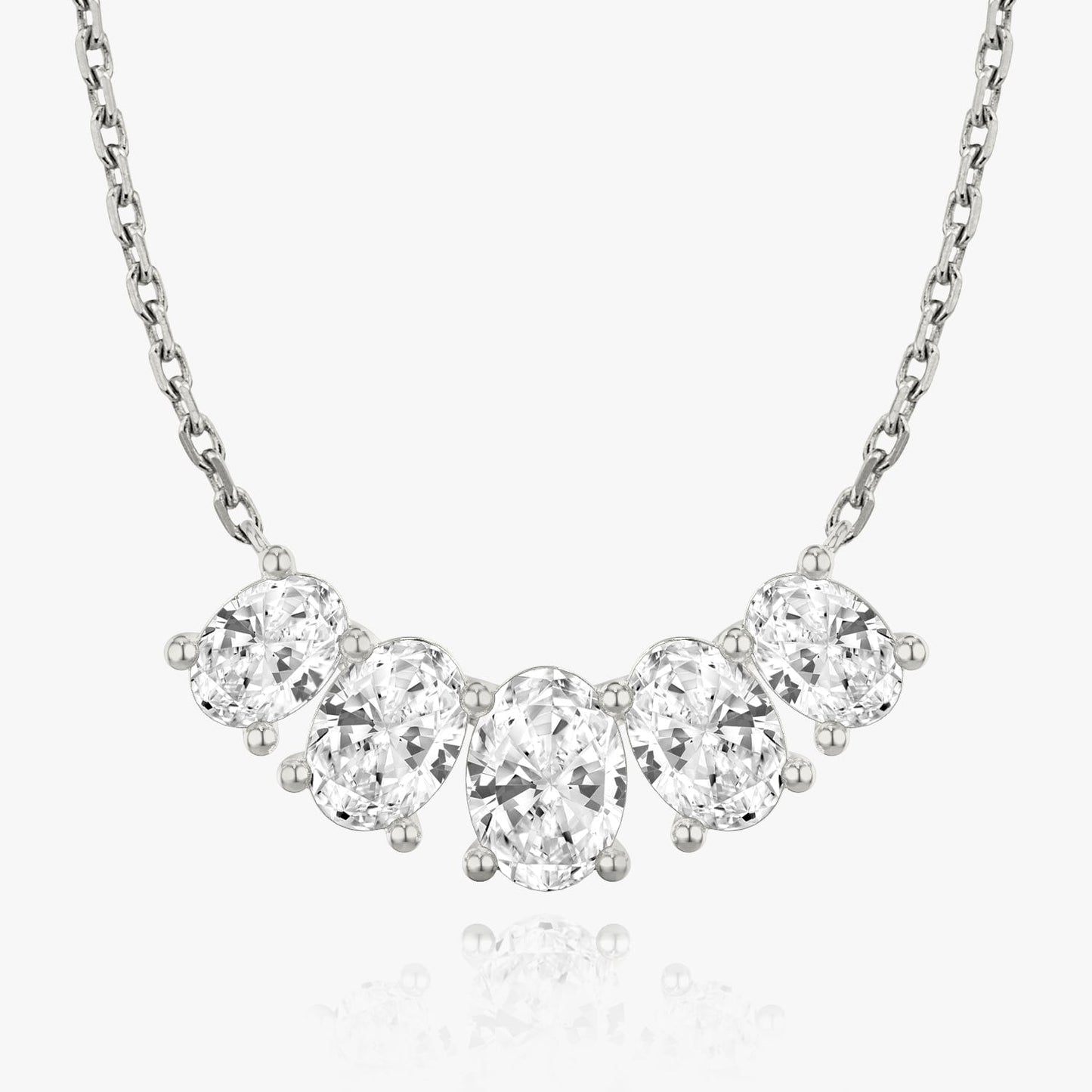 3.50 TCW Oval CVD F/VS Diamond Necklace 1