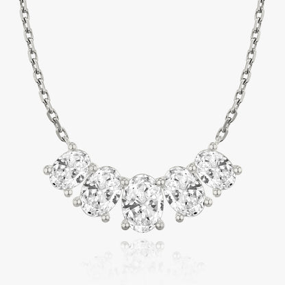 3.50 TCW Oval CVD F/VS Diamond Necklace 1