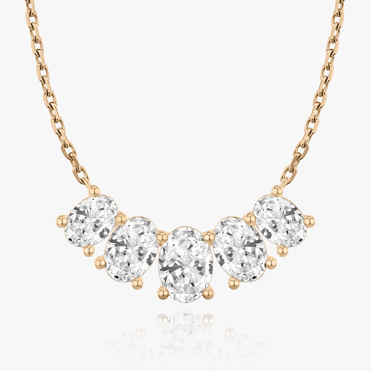3.50 TCW Oval CVD F/VS Diamond Necklace 9