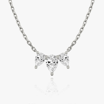 1.0 TCW Pear CVD F/VS Diamond Necklace 1