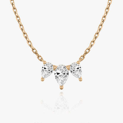 1.0 TCW Pear CVD F/VS Diamond Necklace 7