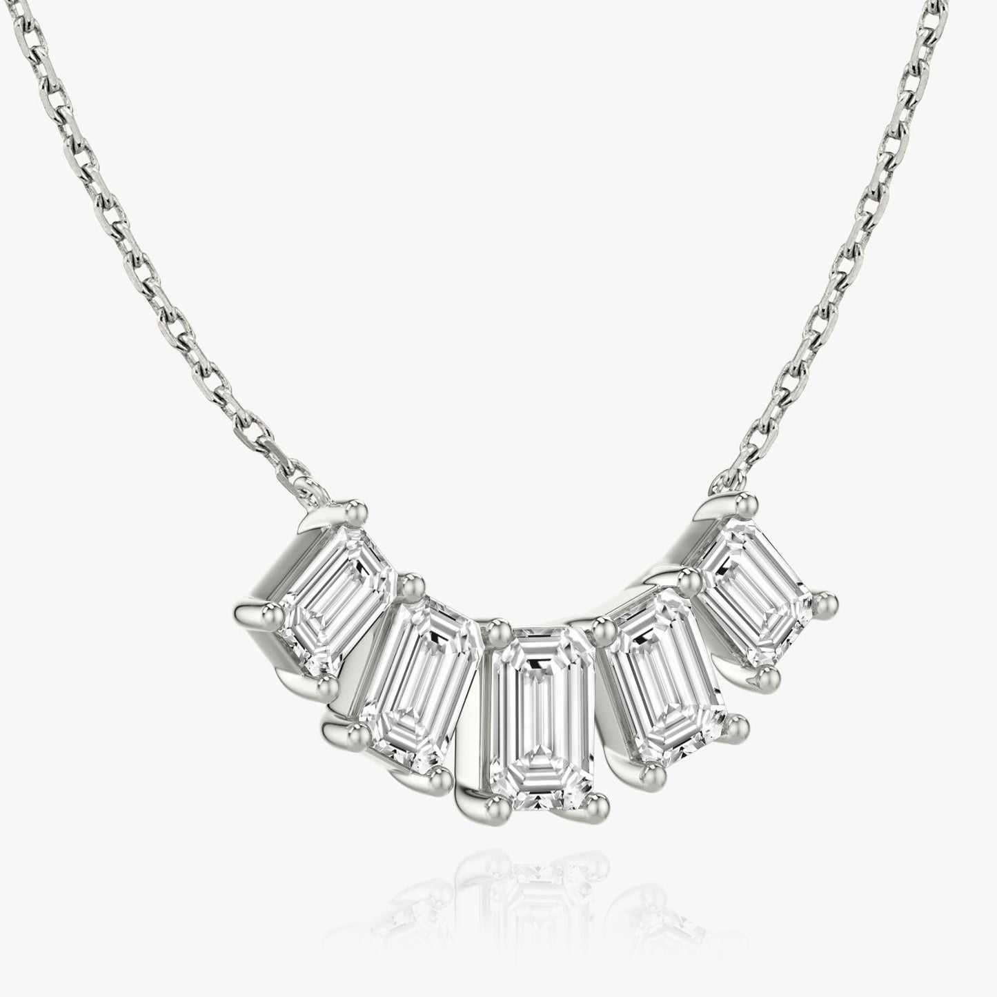 3.50 TCW Emerald CVD F/VS Diamond Necklace 1