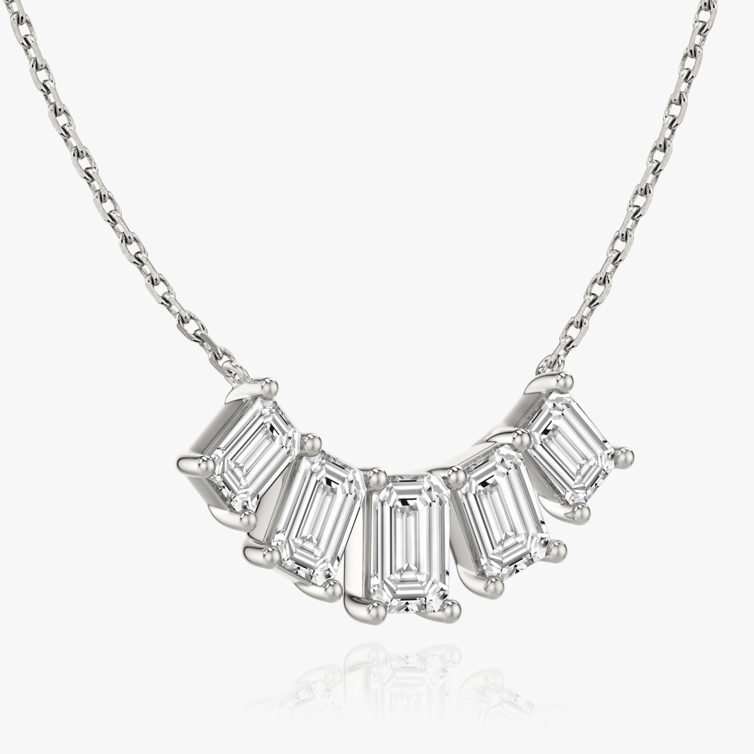3.50 TCW Emerald CVD F/VS Diamond Necklace 1