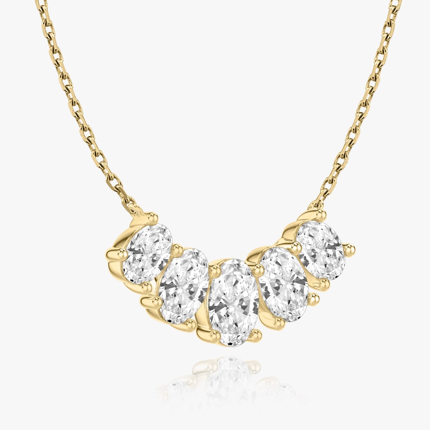 3.50 TCW Oval CVD F/VS Diamond Necklace 7
