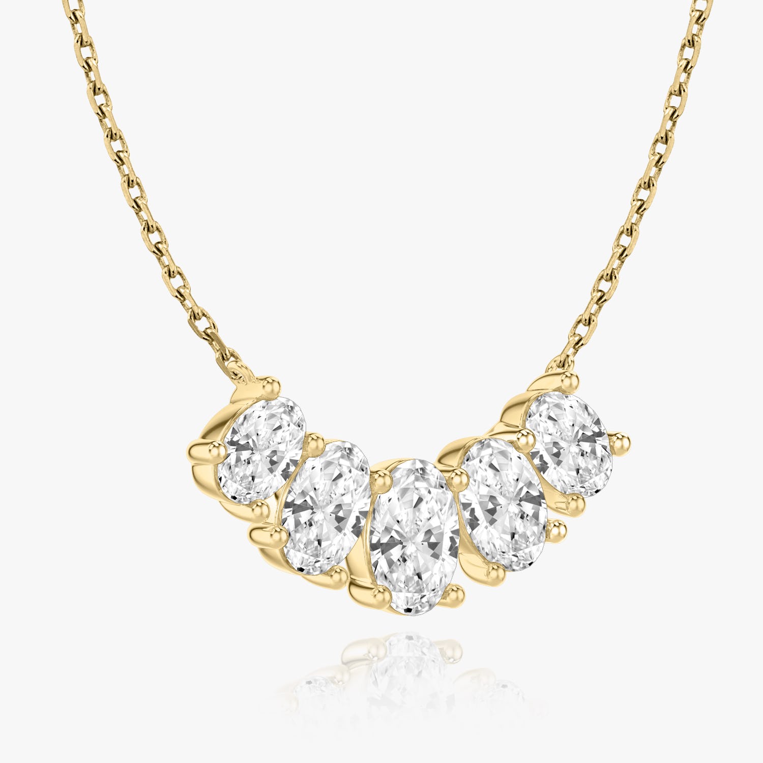 3.50 TCW Oval CVD F/VS Diamond Necklace 7