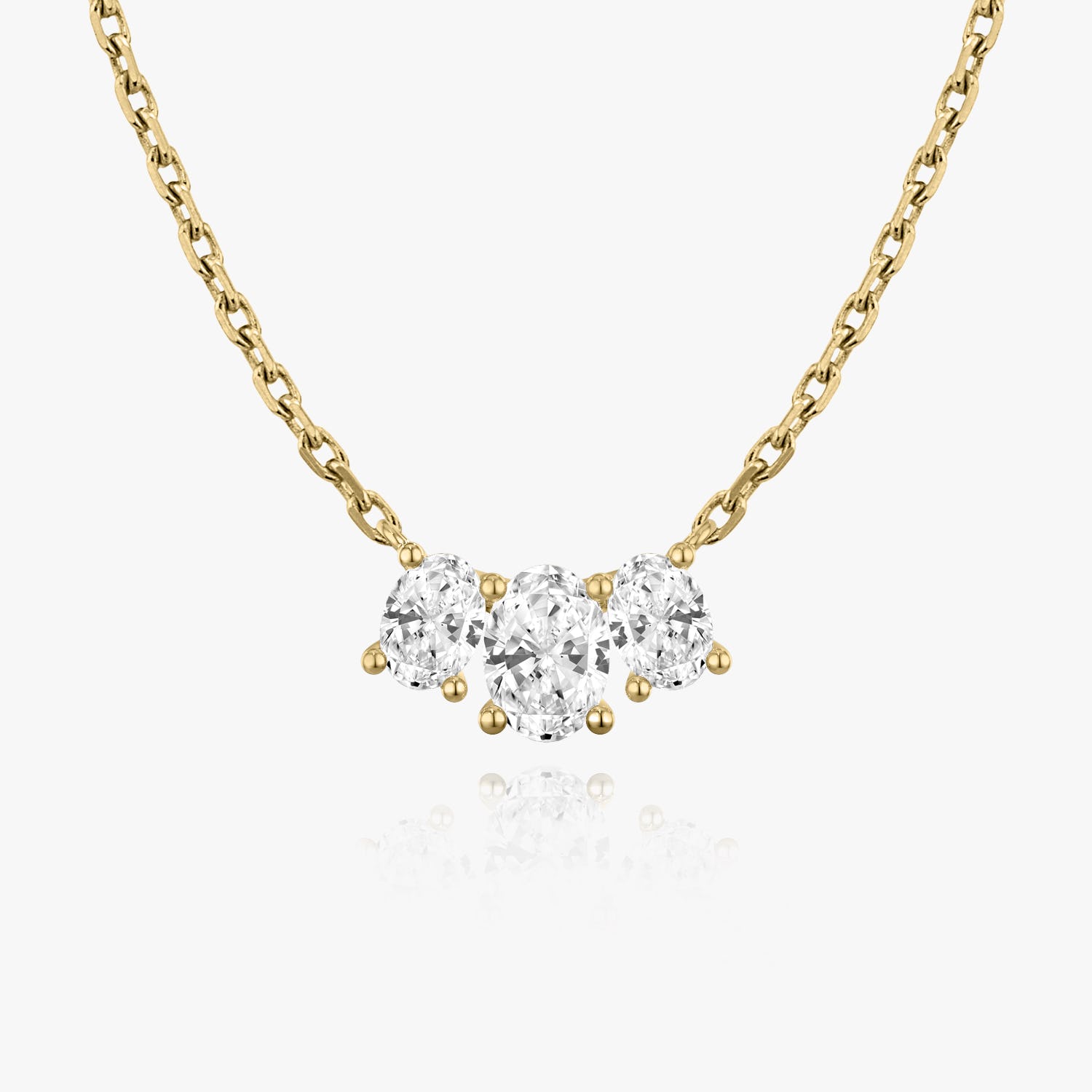 1.0 TCW Oval  Lab Grown Diamond Necklace