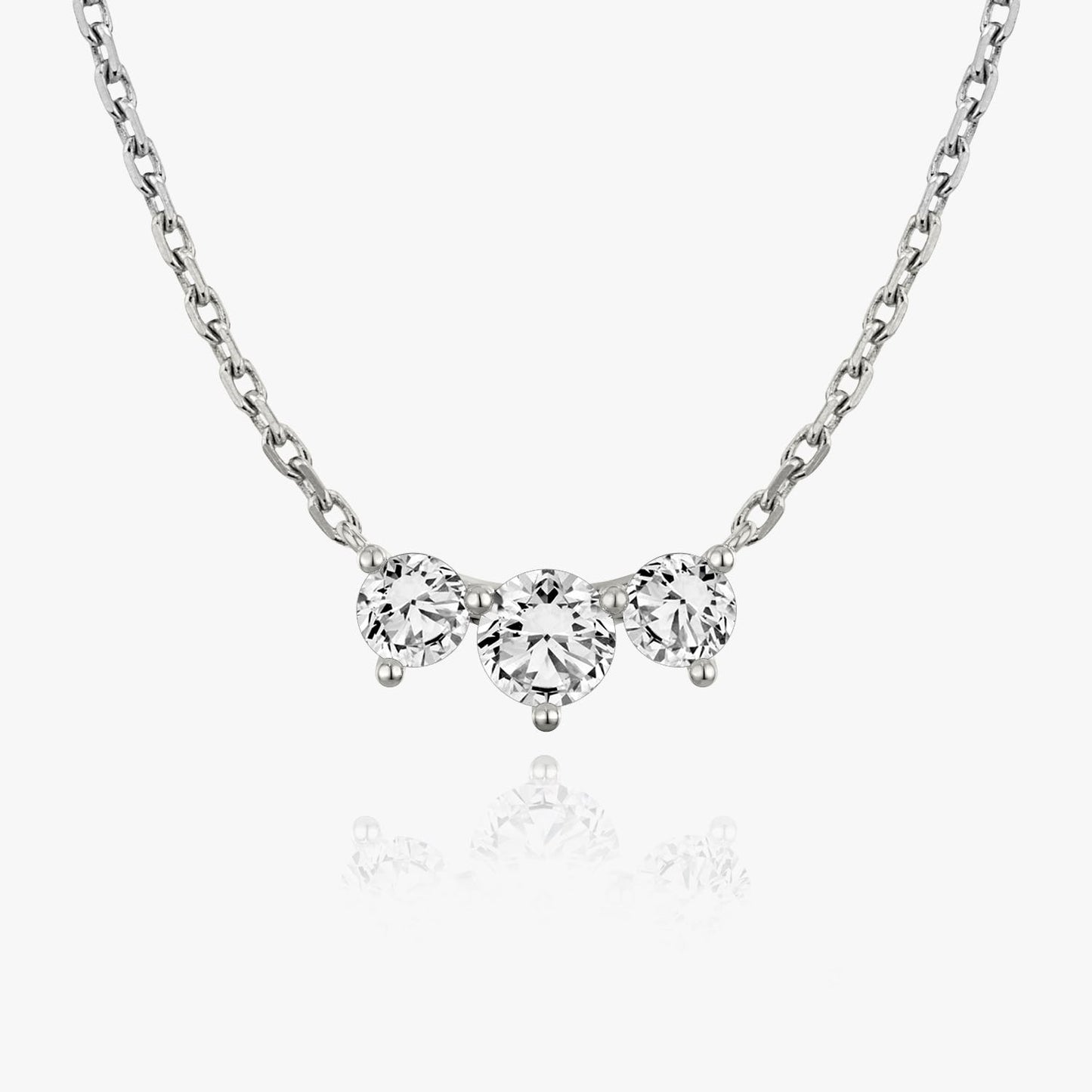 1.0 TCW Round CVD F/VS Diamond Necklace 1
