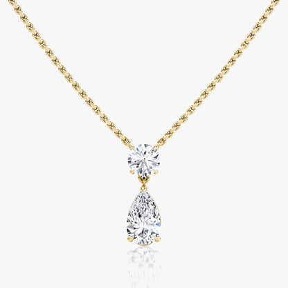1.50 TCW Pear & Round CVD F/VS Diamond Necklace 5
